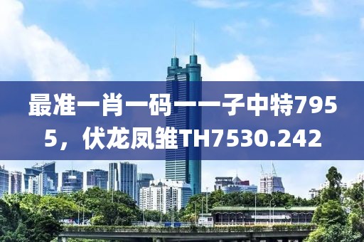 最准一肖一码一一子中特7955，伏龙凤雏TH7530.242