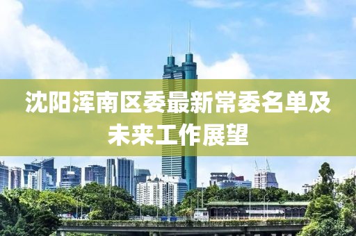 沈阳浑南区委最新常委名单及未来工作展望