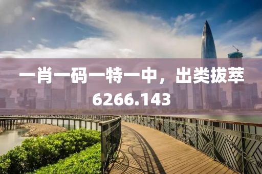 一肖一码一特一中，出类拔萃6266.143