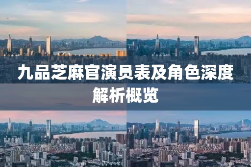 九品芝麻官演员表及角色深度解析概览