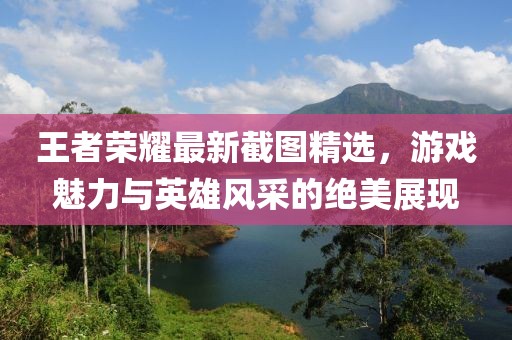 王者荣耀最新截图精选，游戏魅力与英雄风采的绝美展现