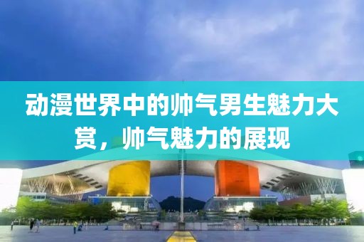 动漫世界中的帅气男生魅力大赏，帅气魅力的展现