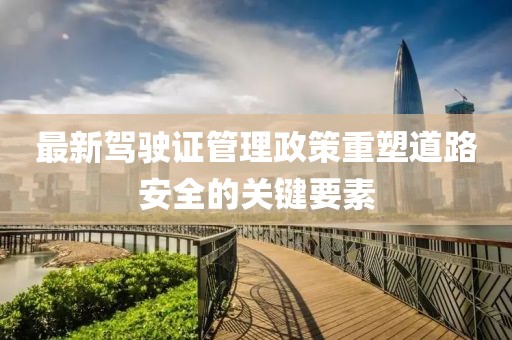 最新驾驶证管理政策重塑道路安全的关键要素