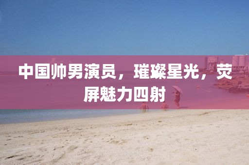 中国帅男演员，璀璨星光，荧屏魅力四射