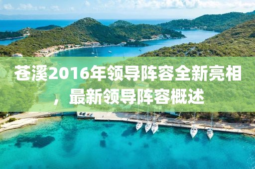 苍溪2016年领导阵容全新亮相，最新领导阵容概述