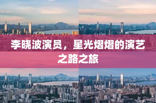 李晓波演员，星光熠熠的演艺之路之旅