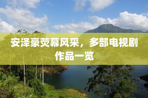 安泽豪荧幕风采，多部电视剧作品一览