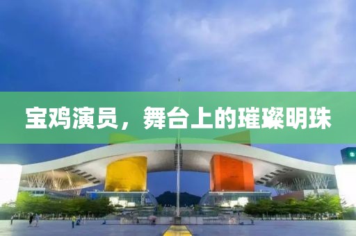 宝鸡演员，舞台上的璀璨明珠